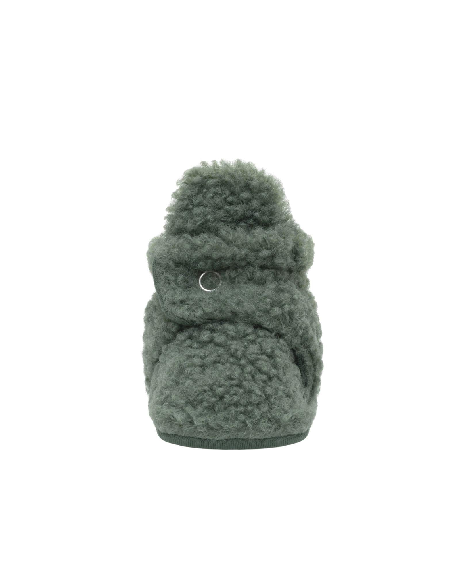 Sherpa Olive Snap Bootie