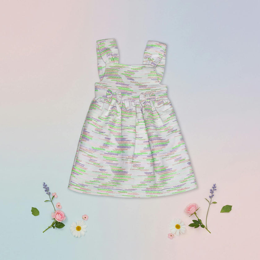 Desiree Baby Dress Sleeveless, Lilac Pistachio