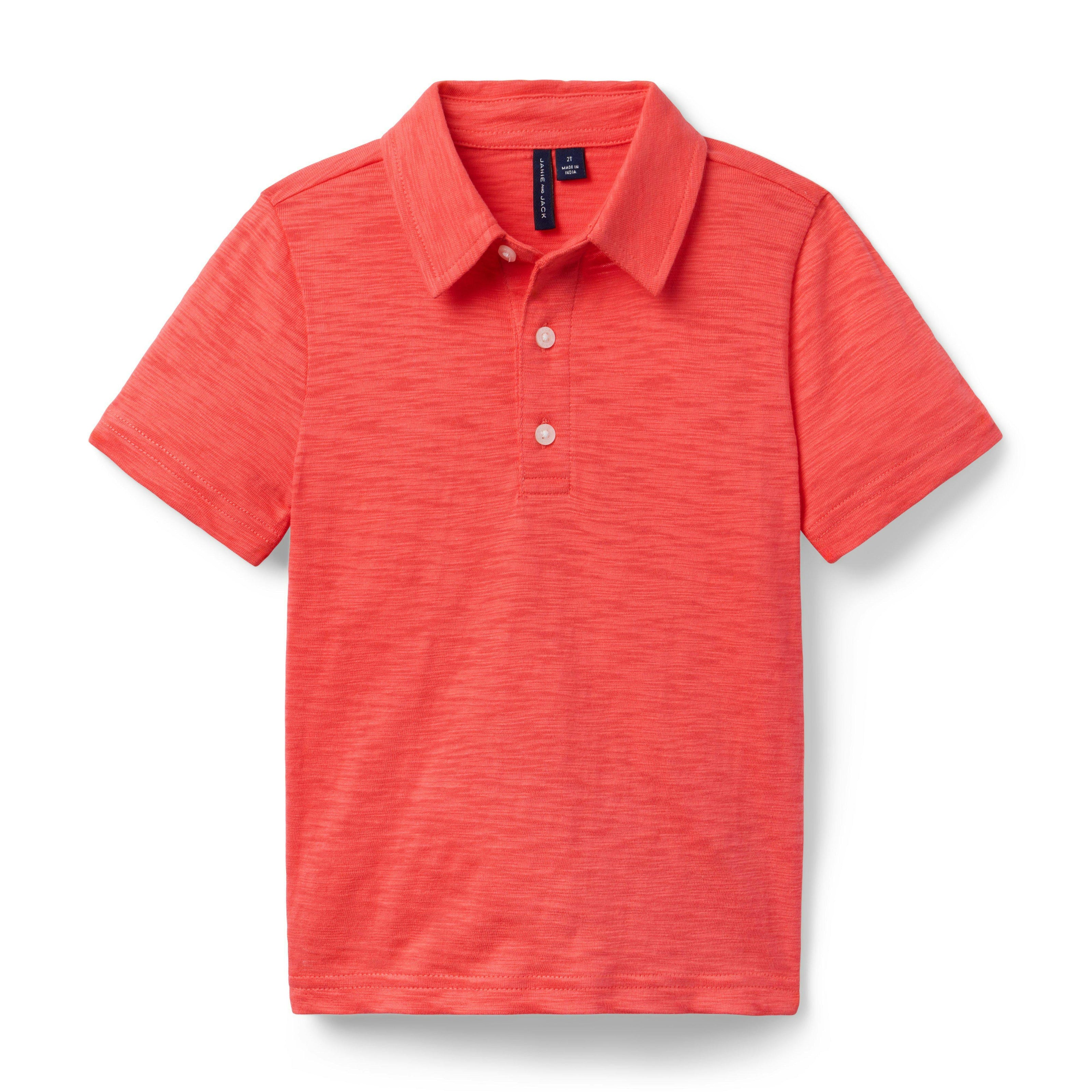 The Slub Polo, red