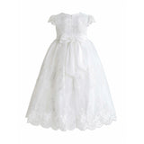 White Valina Lace Communion Dress
