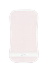 Pink Herringbone Embroidered Burp Cloth