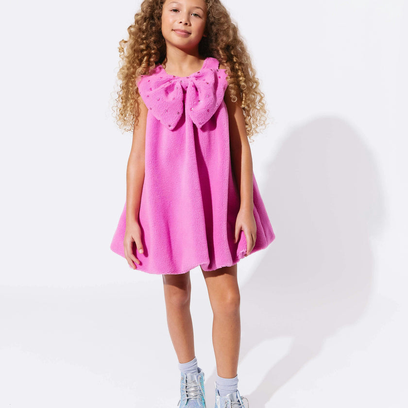 Big Bow Teddy Fleece Dress