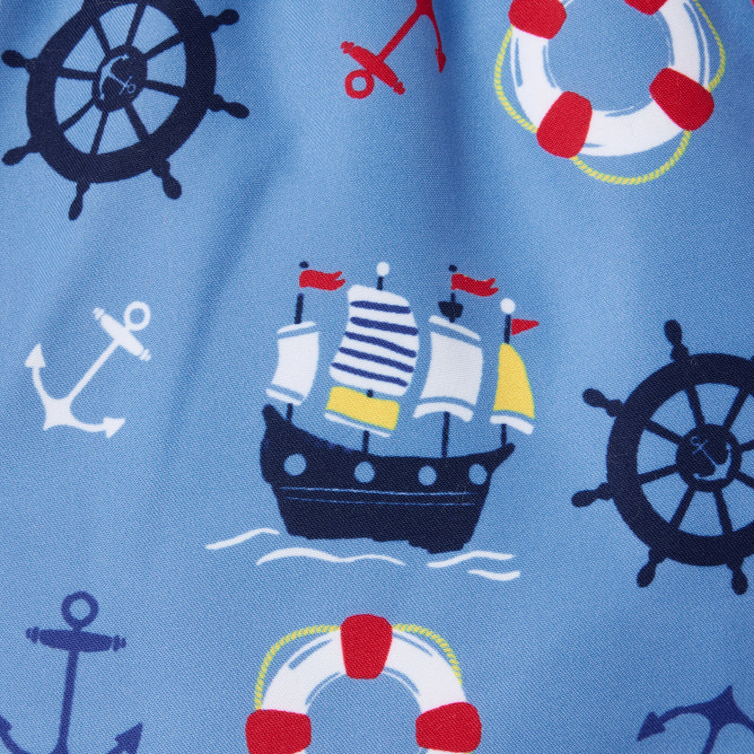 Recycled Pirate Ship Swim Trunk