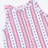 Stars and Stripes - Sleeveless Shortie Romper