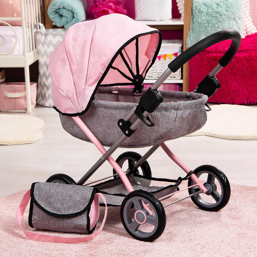 4-in-1 Toy Baby Doll Pram Stroller Cosy Set