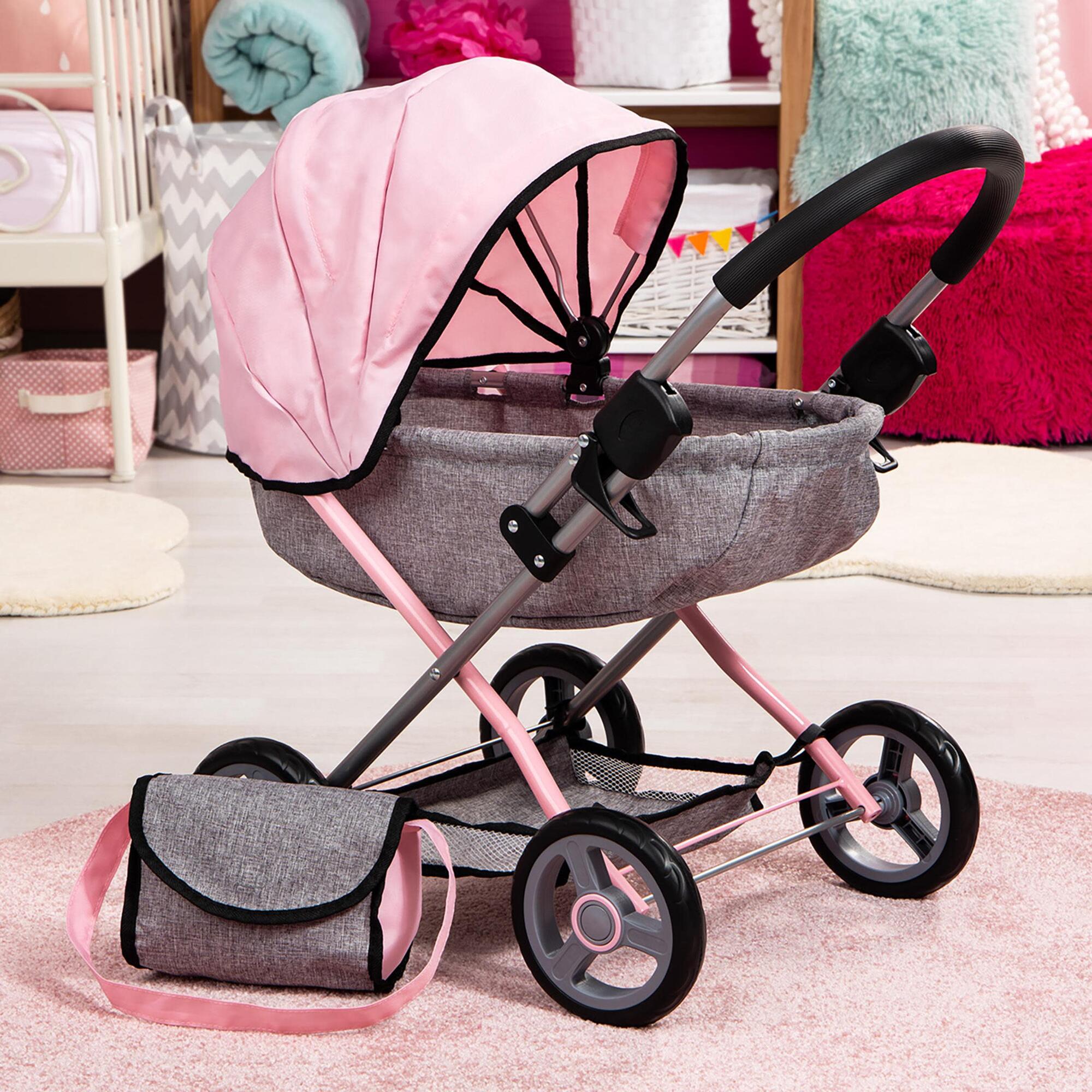 4-in-1 Toy Baby Doll Pram Stroller Cosy Set