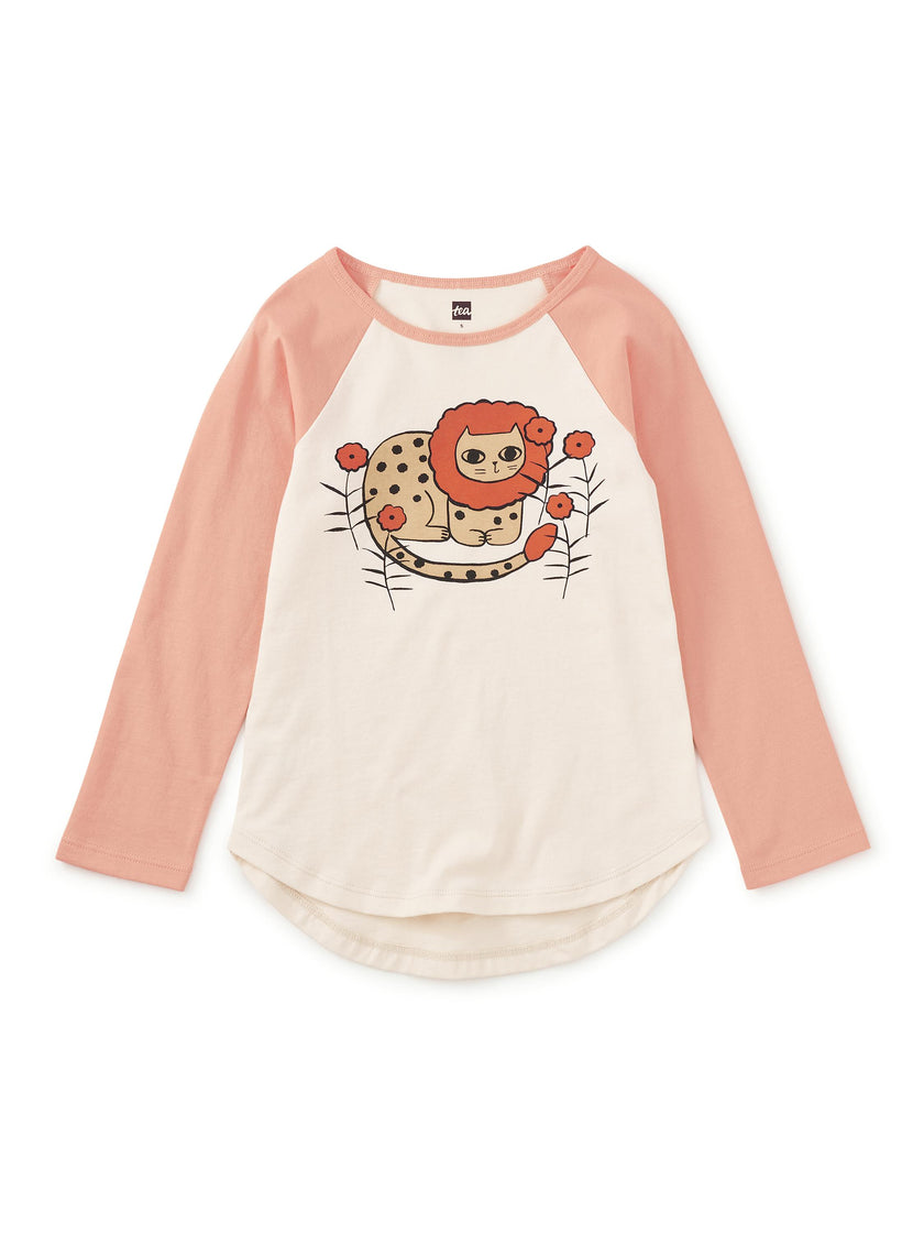 Dandy-Lion Graphic Raglan Tee, Antique