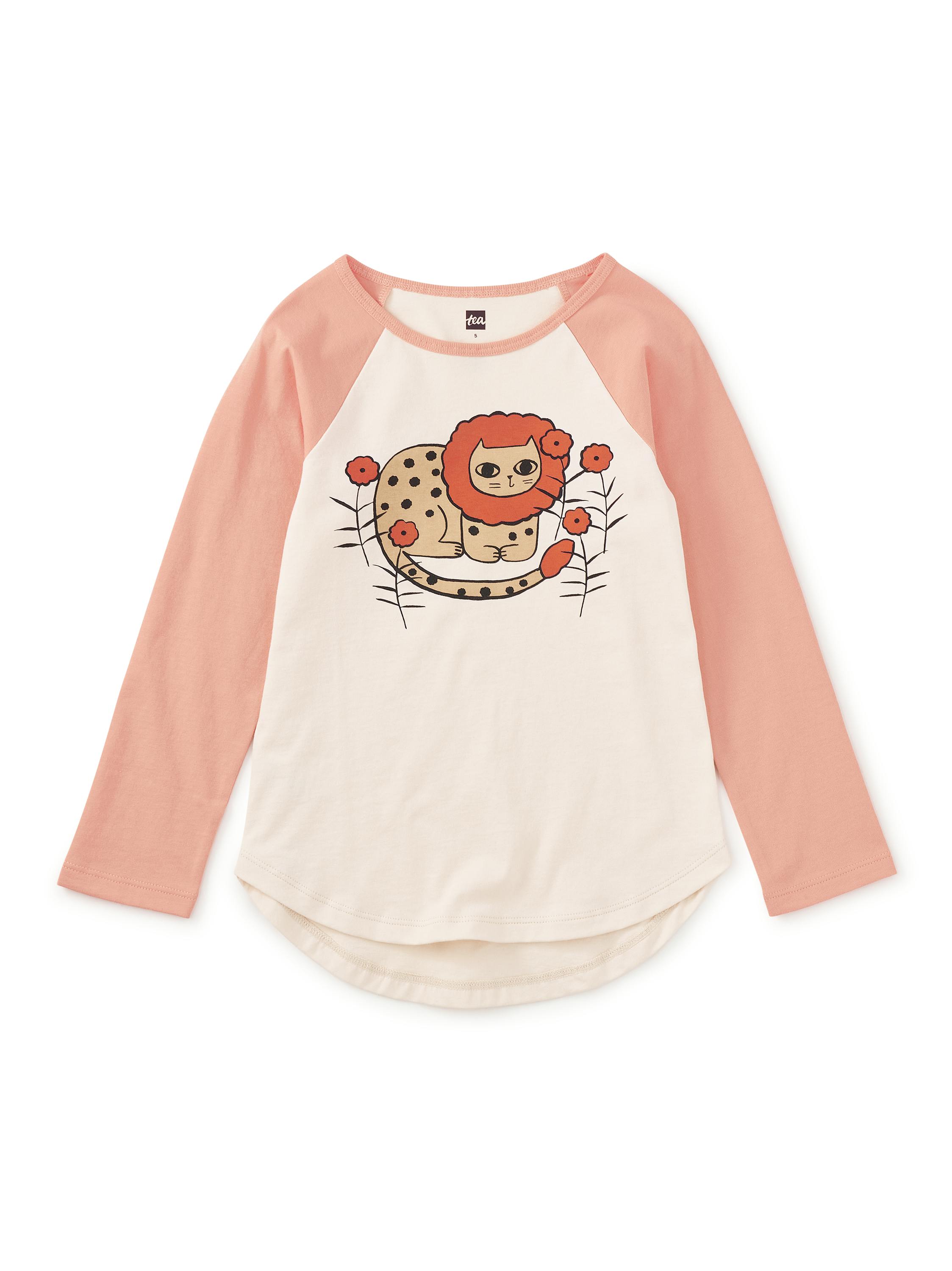 Dandy-Lion Graphic Raglan Tee, Antique