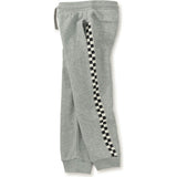 Stripe-Out Elastic Waist Drawstring Pocket Joggers, Grey
