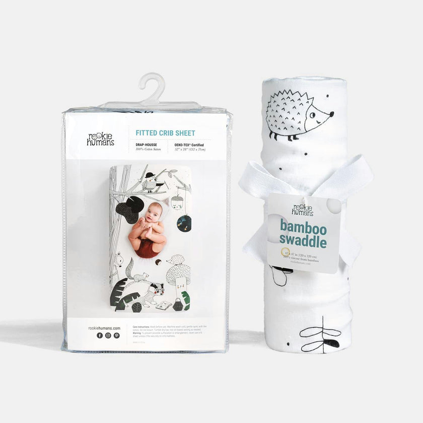 Crib Sheet And Swaddle Bundle