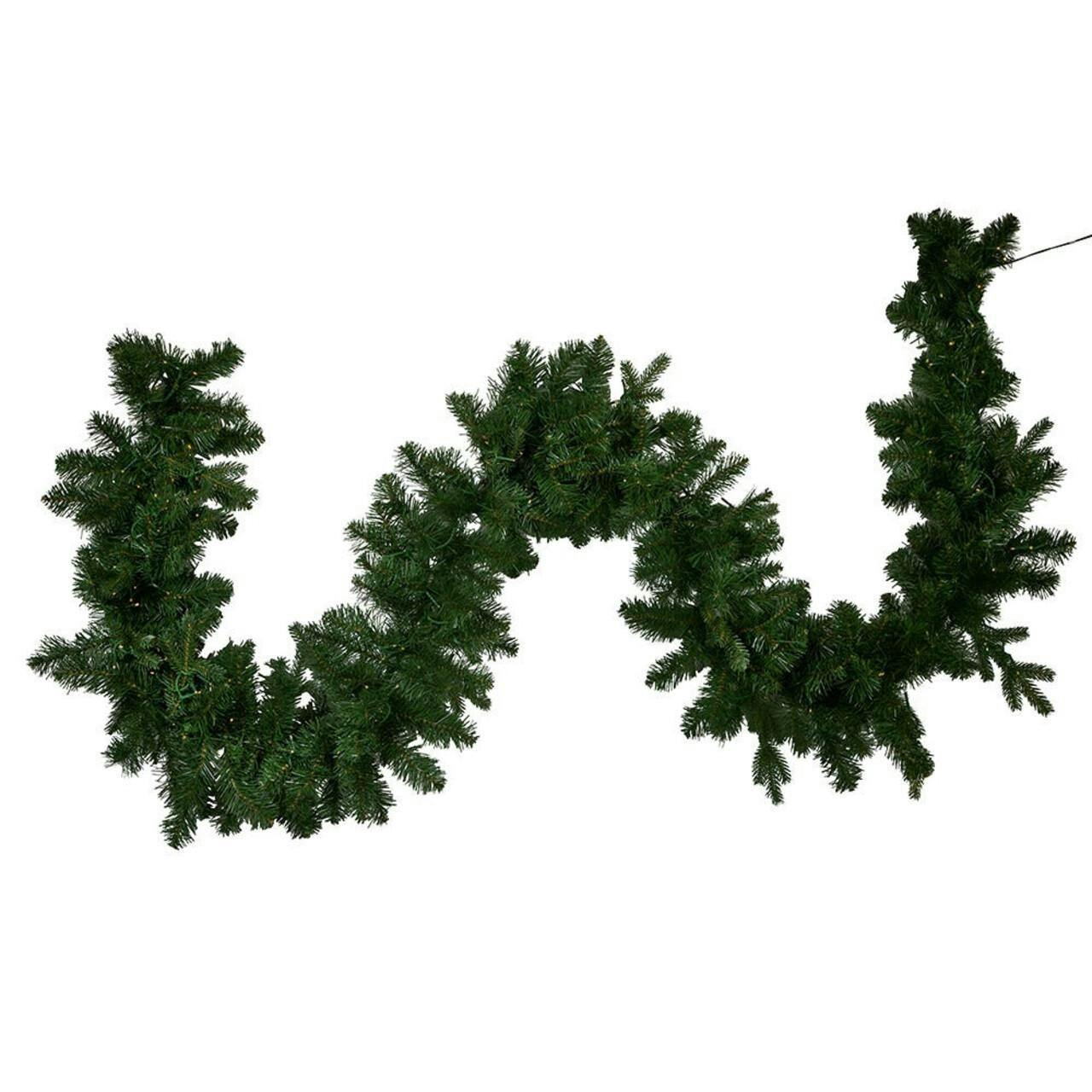 Kurt Adler 9-Foot Battery-Operated Prelit Warm White LED Noble Fir Garland