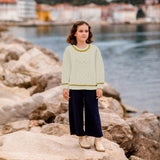 London Days Merino Children's Sweater - Cream & Yellow