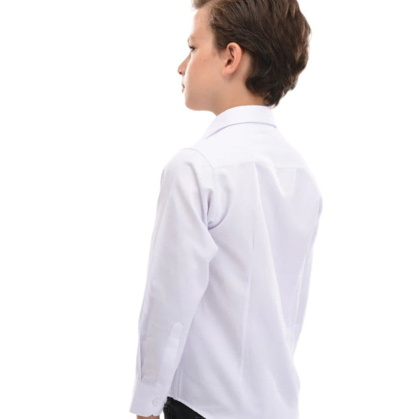 White Solid Dress Shirt