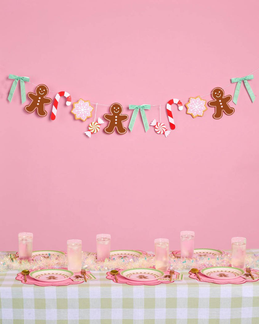 Bake It Merry Banner - gingerbread christmas banner
