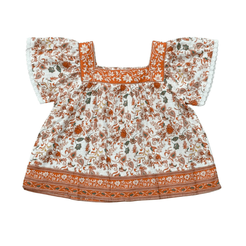 Square Neck Peasant Top