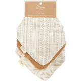 Willow 3-pc. Muslin Baby Bib Set (Copper/Leaf)