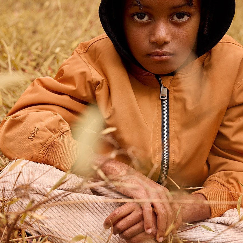 Padded Bomber Jacket With Removable Hood