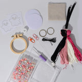 Halloween Ghost Punch Needle Keychain Kit