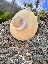 Geranium Sun Hat - Long Red Grosgrain Ribbon