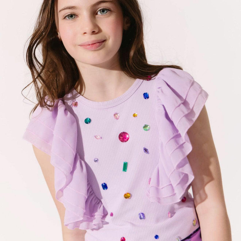 Bejeweled Gem Tank Lavender