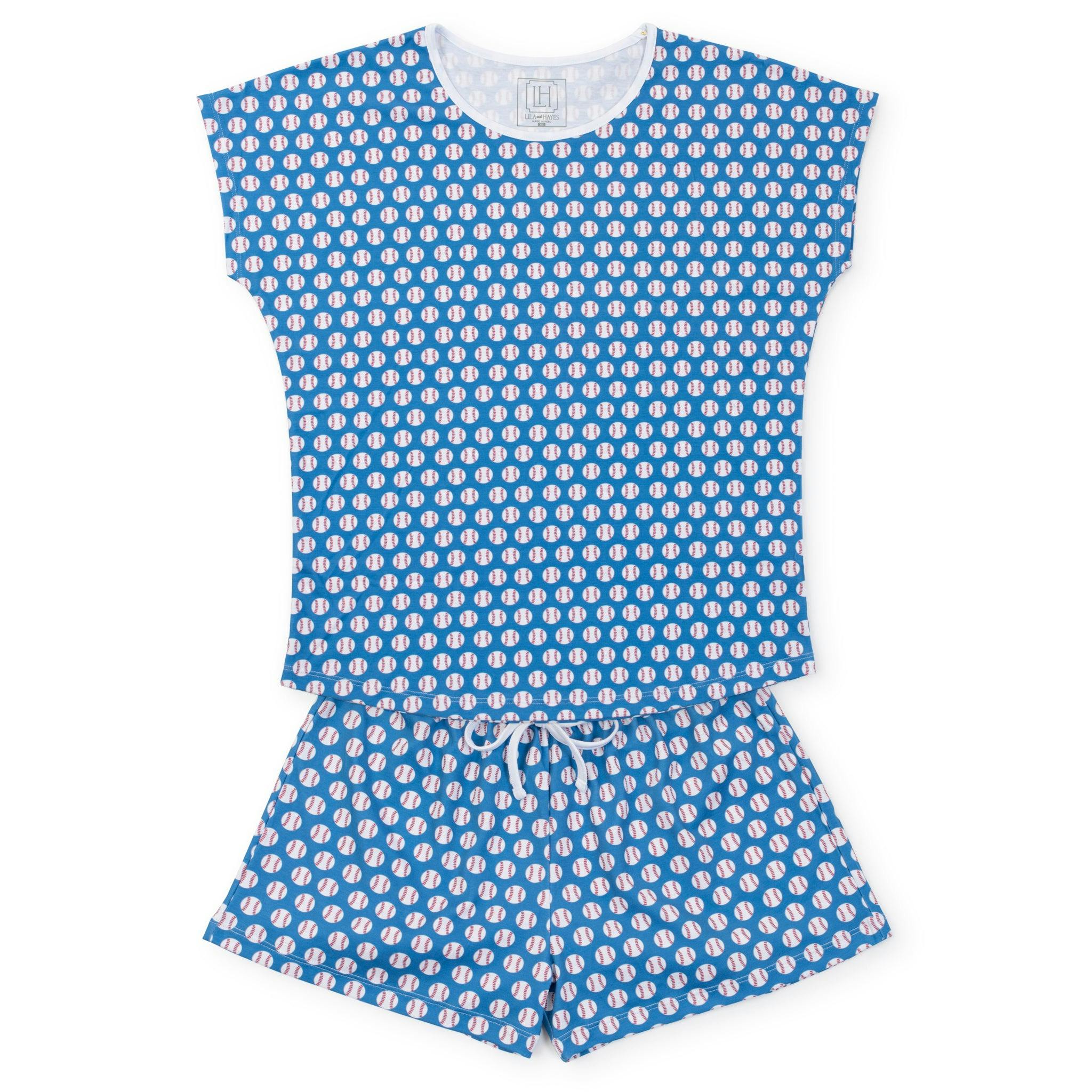 Riley Women's Pajama Short Set - Baseball Grand Slam