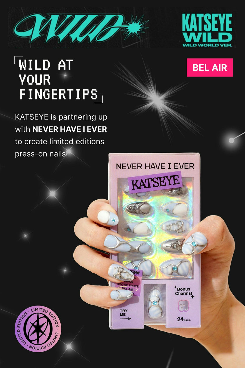 KATSEYE | BEL AIR – SHORT ALMOND PRESS-ON NAILS