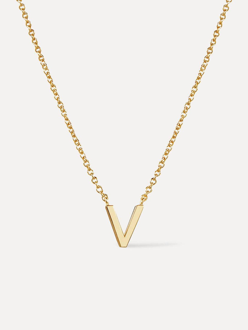 Gold Initial Necklace - Letter Necklace