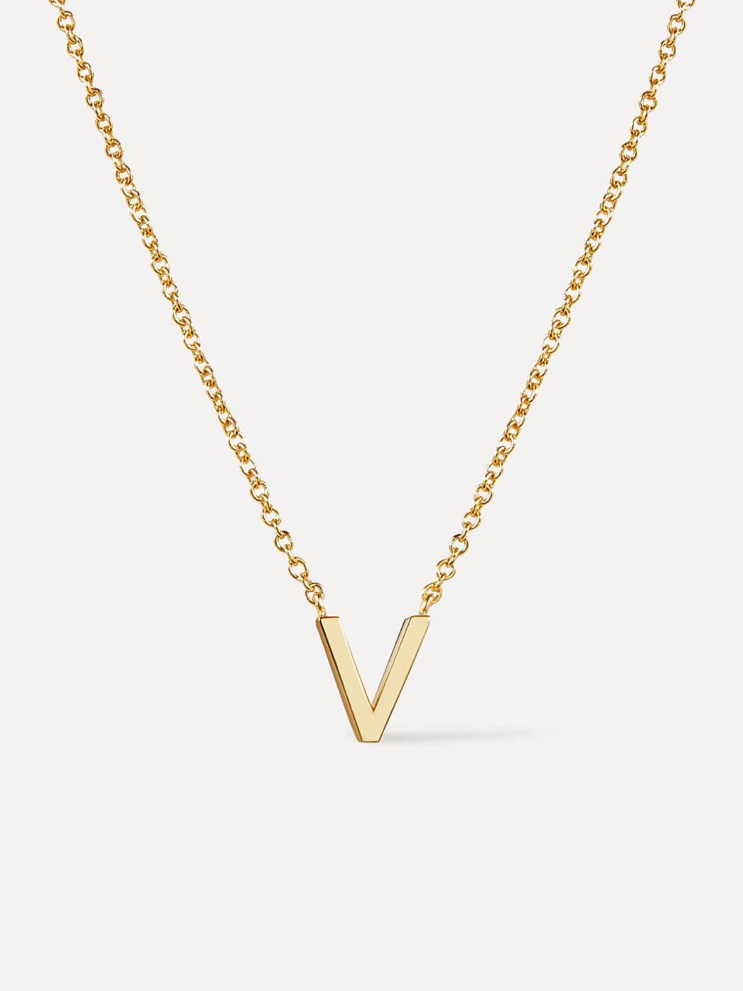 Gold Initial Necklace - Letter Necklace