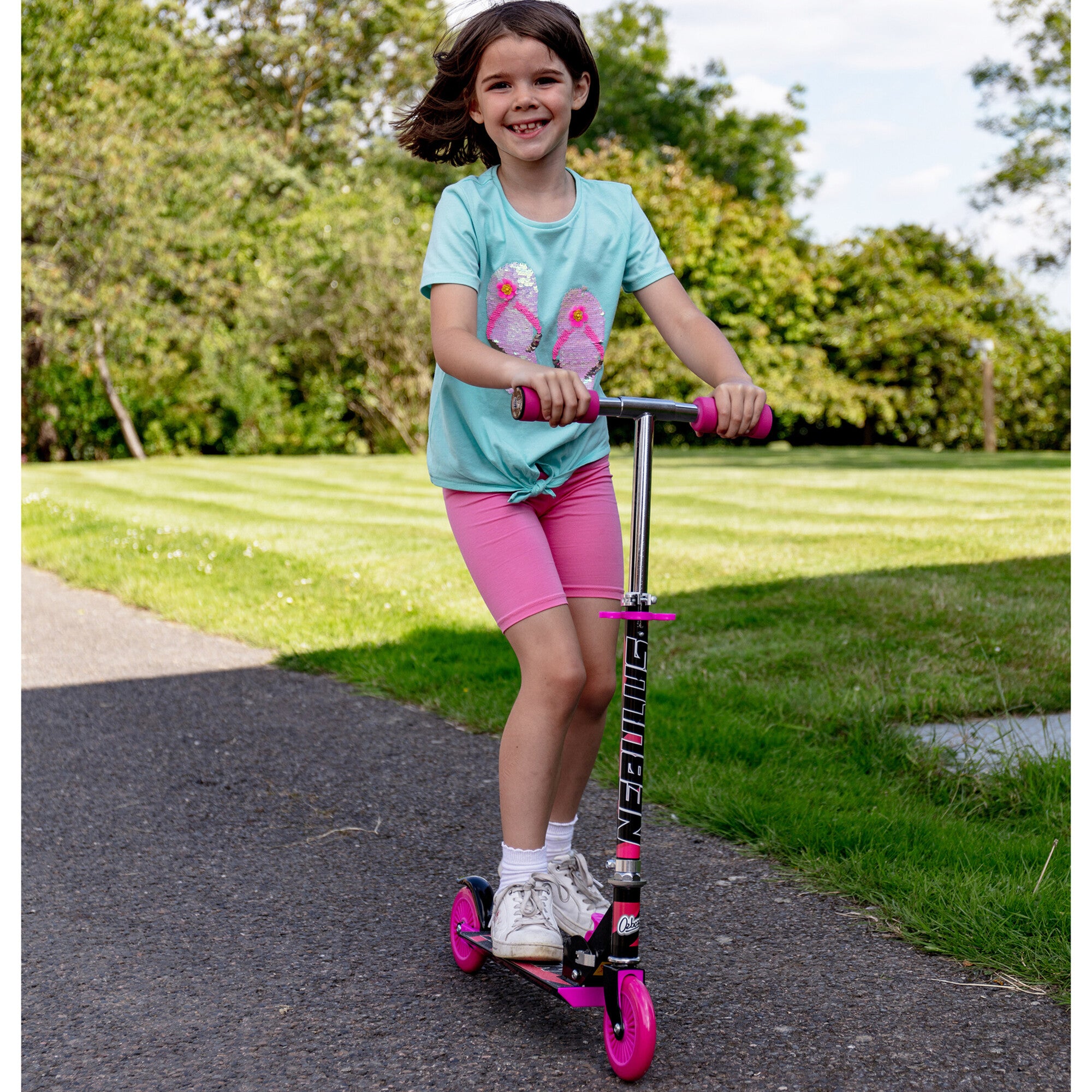 Nebulus Adjustable Scooter: Pink & Black