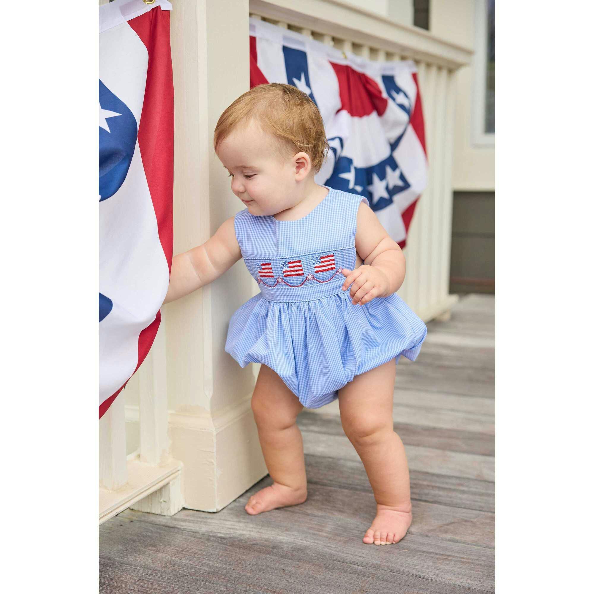 Smocked Apron Bubble - Flags