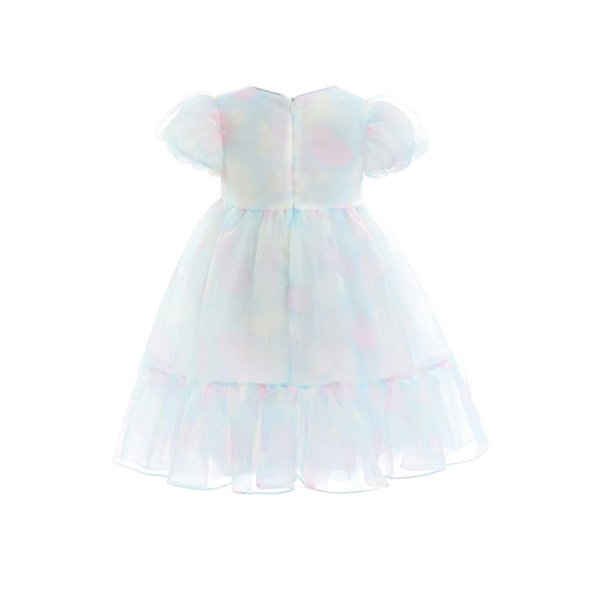 Blue Sequin Color Bloom Dress