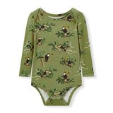 Cotton Stretch Long Sleeve One Piece