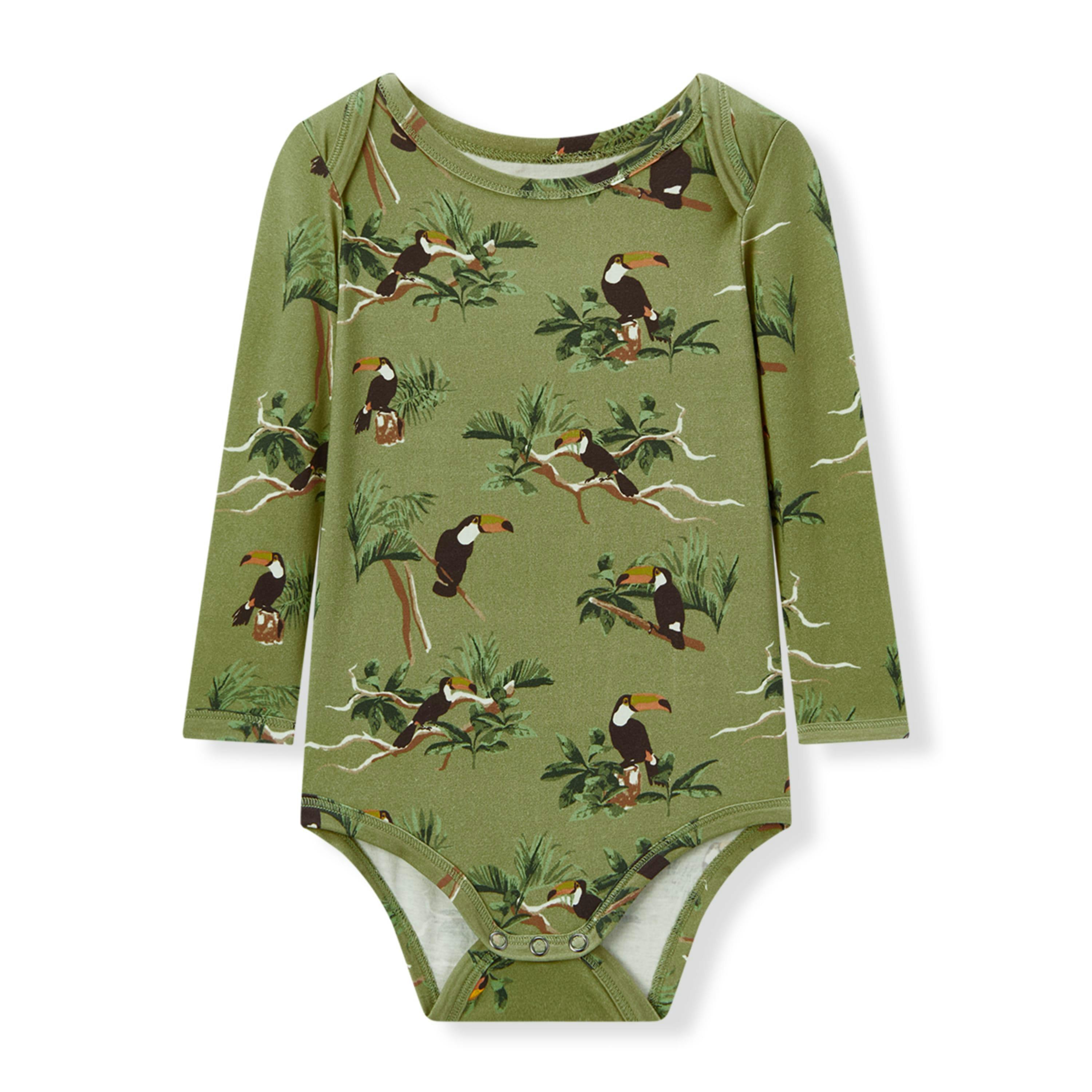 Cotton Stretch Long Sleeve One Piece