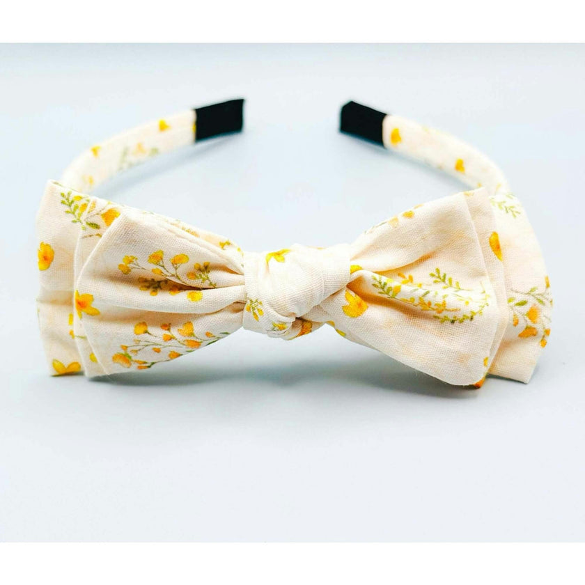 Three Little Bows Headband | Golden Blossom