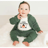 graphic bodysuit | halloween pumpkin