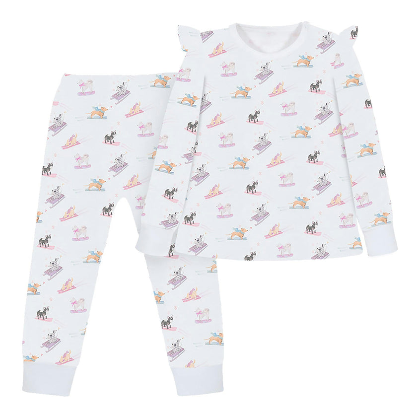 Ski Pups Girl Pima Long Pajama Set