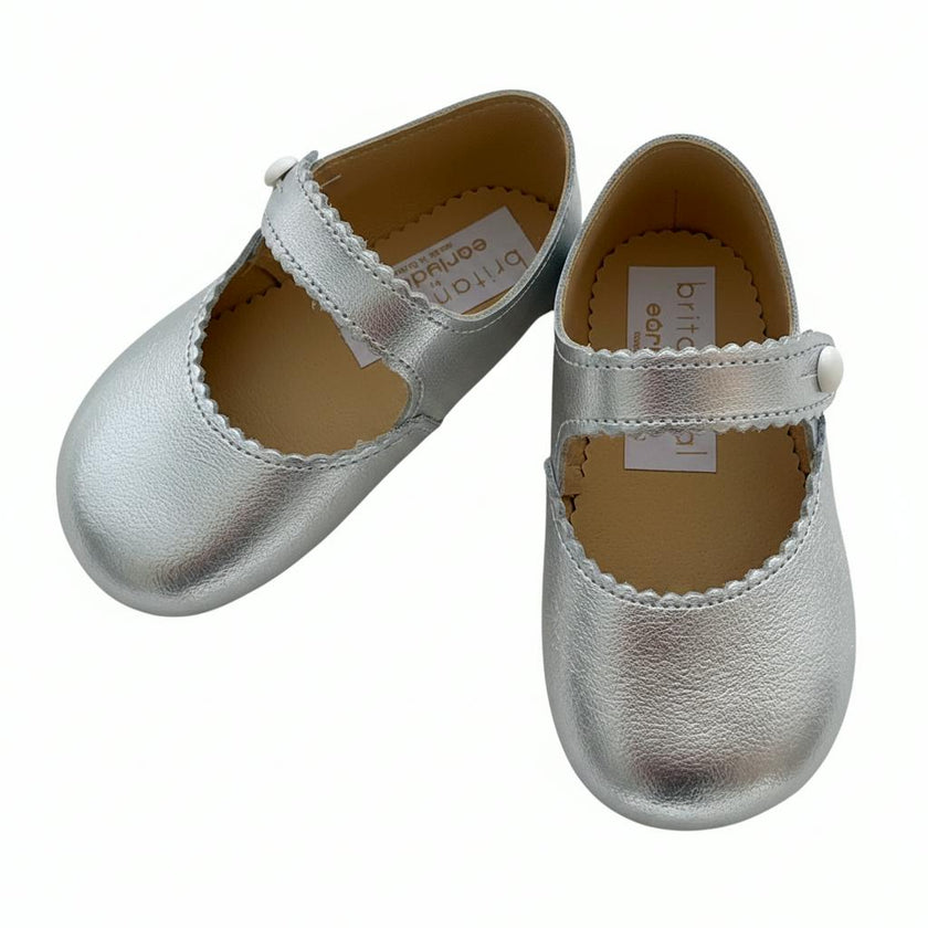 Emma Pre-Walker Baby Girl Shoes - Silver
