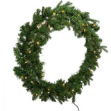 30-Inch Pre-Lit Clear Jackson Pine Wreath