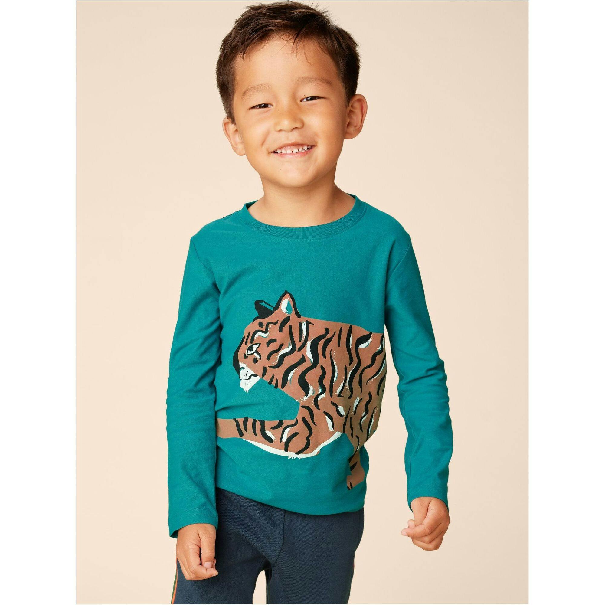 Prowl Double Sided Crew Neck Long Sleeve T-Shirt, Green