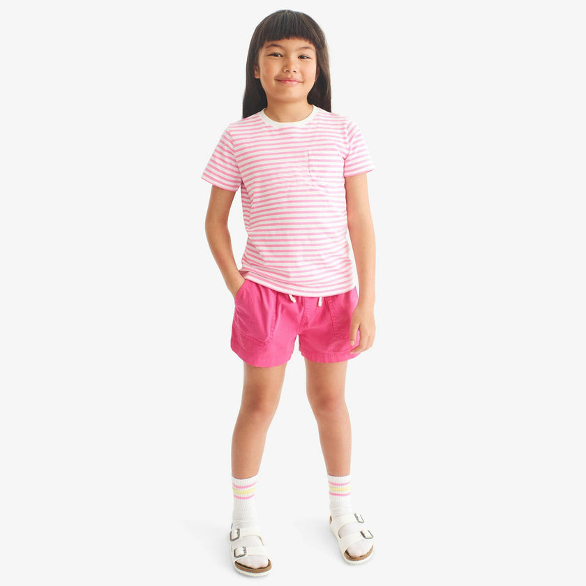 Kids garment dyed stretch chino midi short