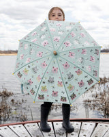 Color-Changing Umbrella Green Print