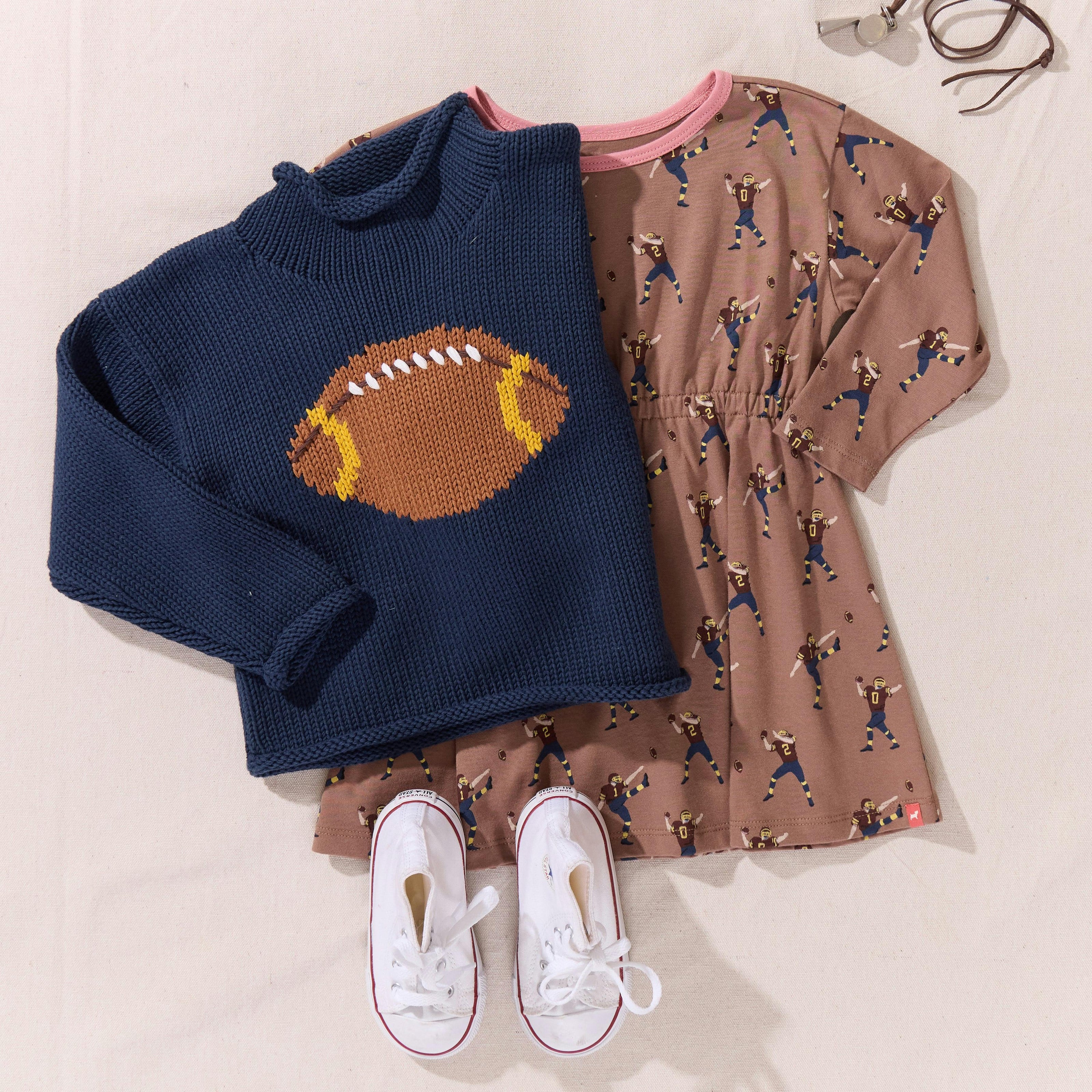 Playground Long Sleeve Dress, Football Player