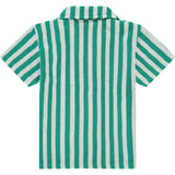 Terry Striped Button Down