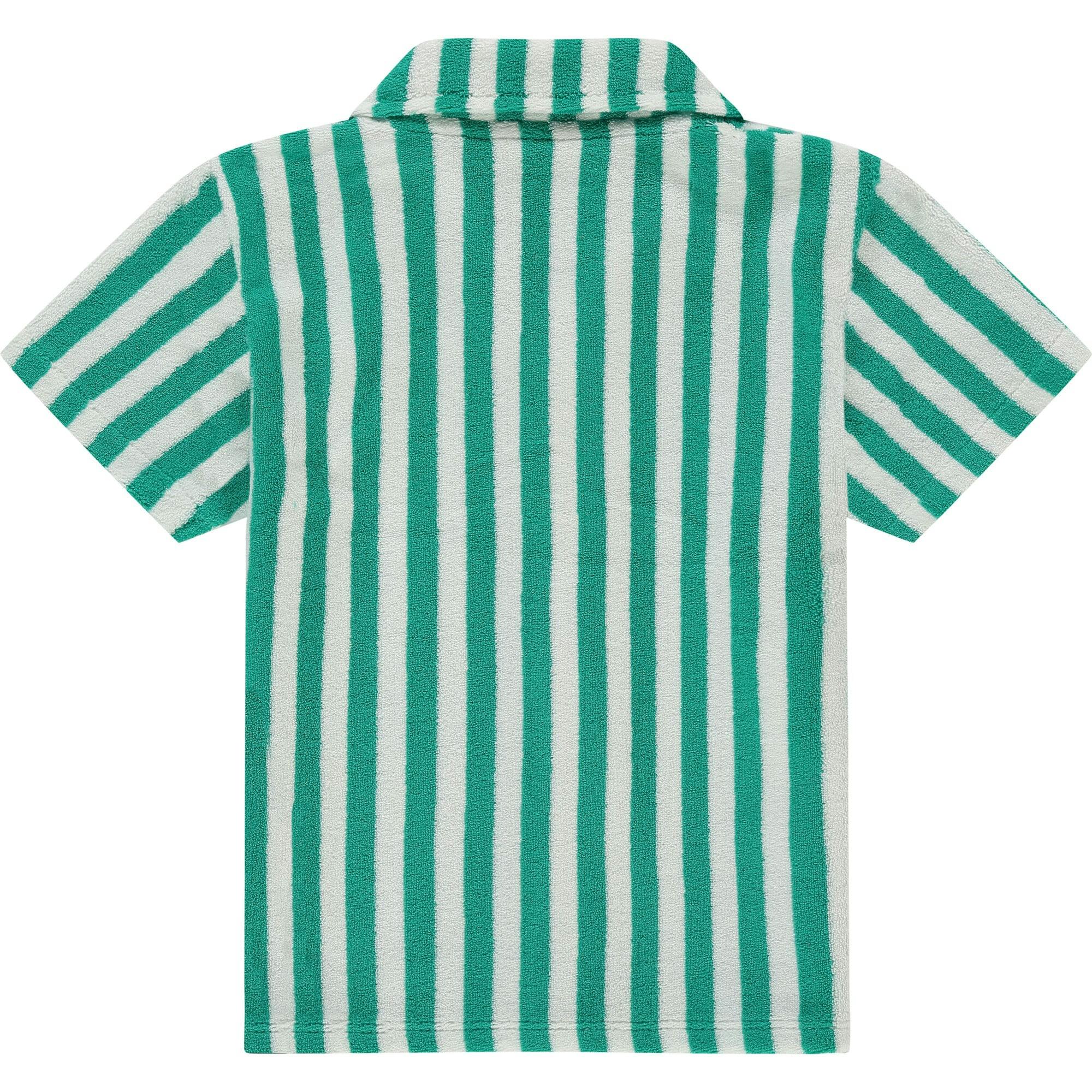 Terry Striped Button Down
