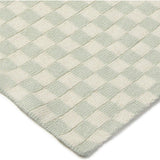 Knitted Blanket Tiles Blue Sage