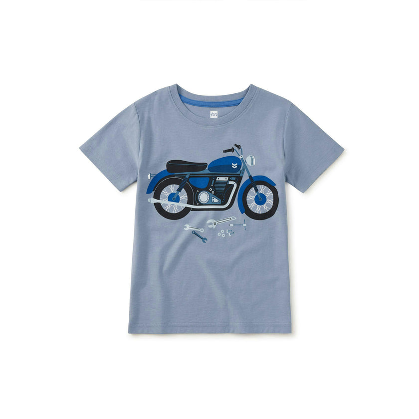Café Racer Graphic Tee, Seal Grey