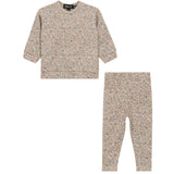 Floral Printed Elastic Waist Long Sleeve Leggings and Top Two Piece Set