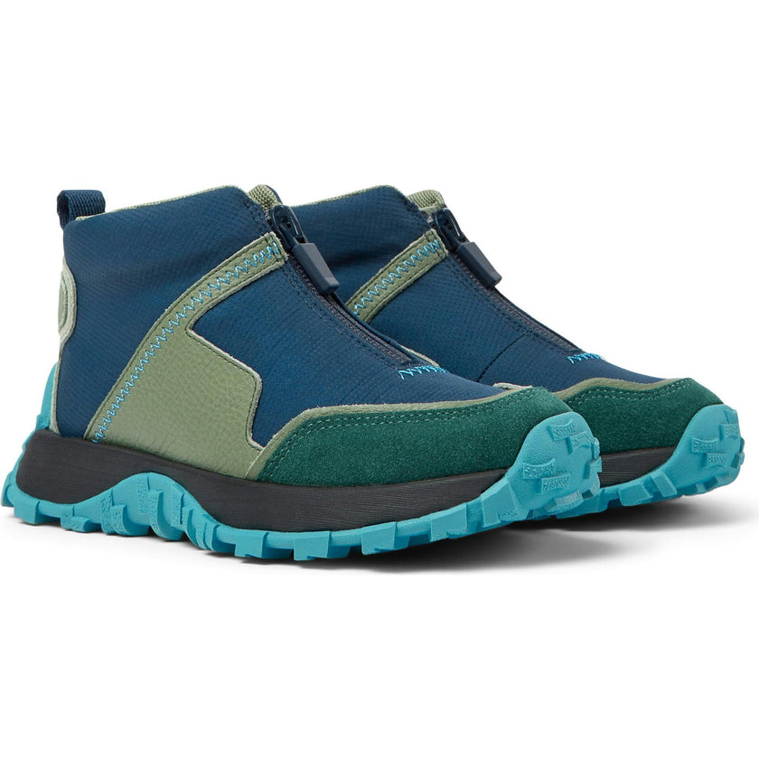 Drift Trail Textile And Leather Sneakers, Blue