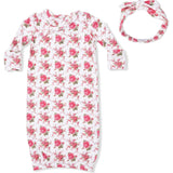 Elegant Roses - Kimono Gown & Knot Headband