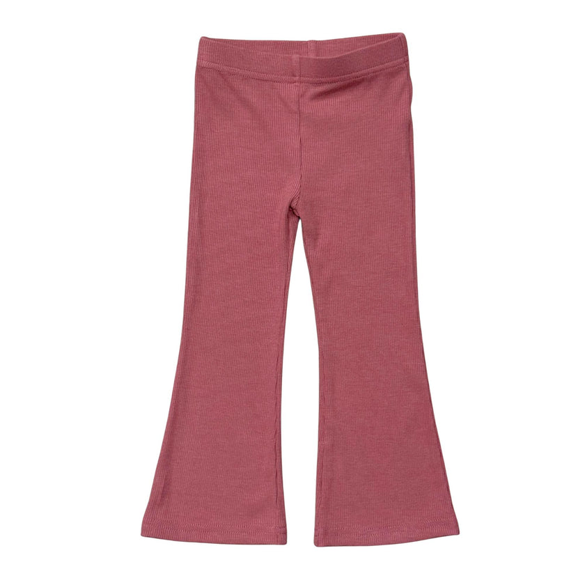 Girls Flare Pants in Mesa Rose